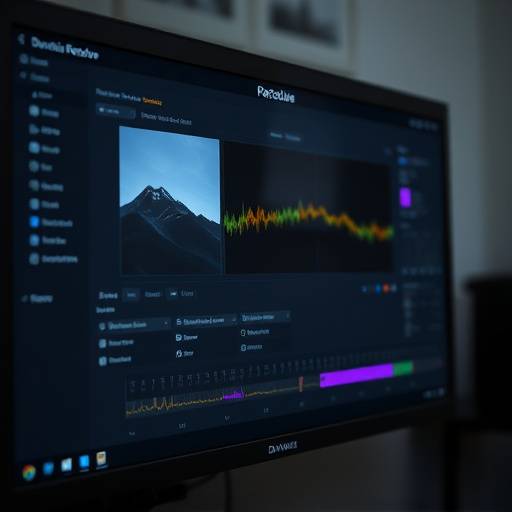 Interface du logiciel DaVinci Resolve - Illustration